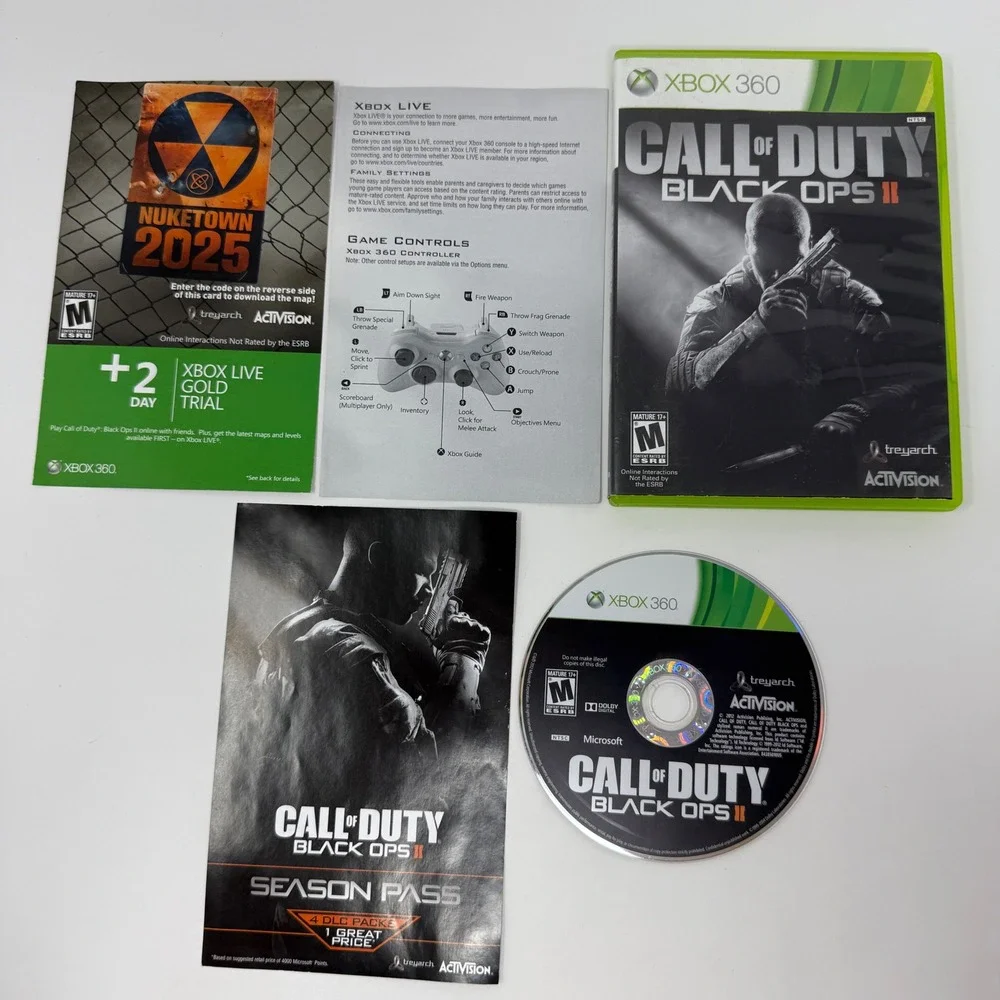 Call of Duty Black Ops II Xbox 360 CIB Nuketown 2025 Activision Treyarch FPS